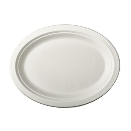 Borden van Suikerriet ovaal 26cm x 20cm x 2cm - Horecavoordeel.com