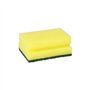 Pannensponsen rechthoekig 4,1cm x 9,5cm x 6,8cm Geel/Groen met handgreep - Horecavoordeel.com