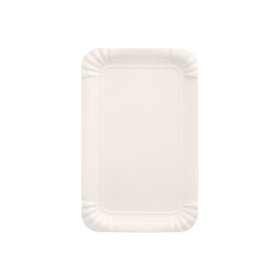 Schaaltjes Karton rechthoekig 10cm x 16cm Wit