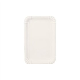 Schaaltjes Karton rechthoekig 11cm x 17cm Wit