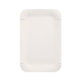 Schaaltjes Karton rechthoekig 13cm x 20cm Wit - Horecavoordeel.com