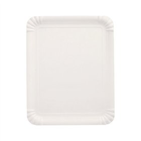 Schaaltjes Karton rechthoekig 16cm x 20cm Wit - Horecavoordeel.com