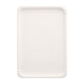 Schaaltjes Karton rechthoekig 18cm x 26cm Wit - Horecavoordeel.com