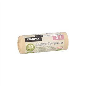 Vuilniszakken gemaakt van 100% PCW Waste-To-Waste 5 l 44cm x 36cm Beige