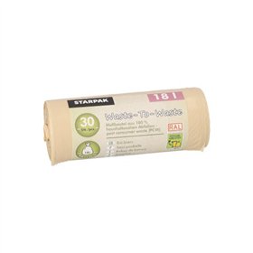 Vuilniszakken gemaakt van 100% PCW Waste-To-Waste 18 l 52cm x 46cm Beige
