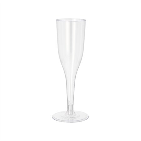 Herbruikbare glazen met steel voor mousserende wijn PS 0,1 l Ø 5cm x 16,5cm Glashelder