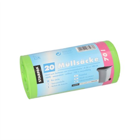 Industrie afvalzakken HDPE 70 l 100cm x 58cm Groen - Horecavoordeel.com
