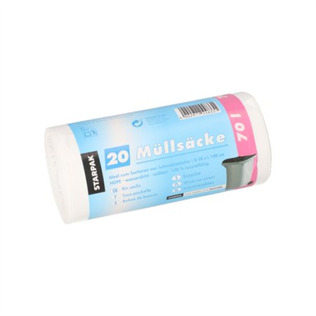 Industrie afvalzakken HDPE 70 l 100cm x 58cm Wit - Horecavoordeel.com