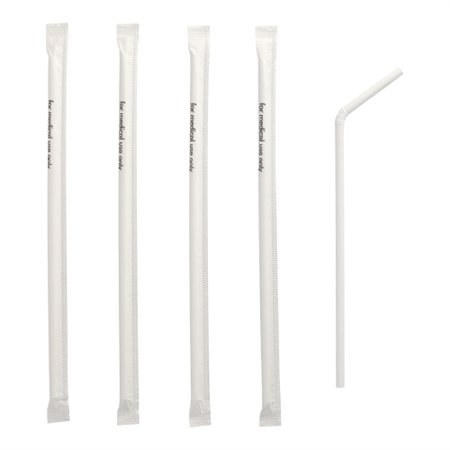 Flexibele drinkrietjes Medi-Inn® Ø 6mm x 24cm Wit per stuk verpakt