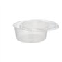Saladebakken met vaste deksel PP rond 200ml Ø 10,5cm x 4,5cm Transparant - Horecavoordeel.com