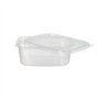Saladebakken met vaste deksel PP rechthoekig 200ml 4,4cm x 8,9cm x 11,4cm Transparant
