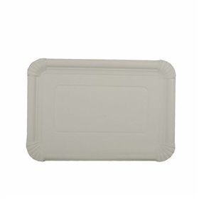 Schaaltjes Karton (rc) rechthoekig 18cm x 26cm Wit