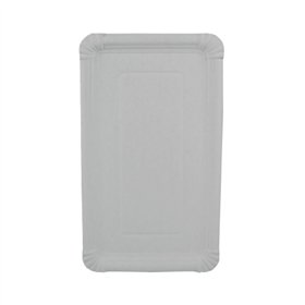 Schaaltjes Karton (rc) rechthoekig 19cm x 33cm Wit