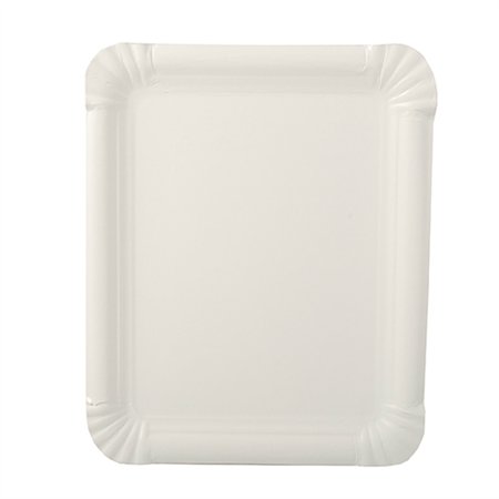 Schaaltjes Karton rechthoekig 16,5cm x 20cm Wit extra sterk - Horecavoordeel.com