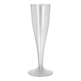 Glazen voor mousserende wijn PS 0,1 l Ø 5cm x 17,5cm Glashelder