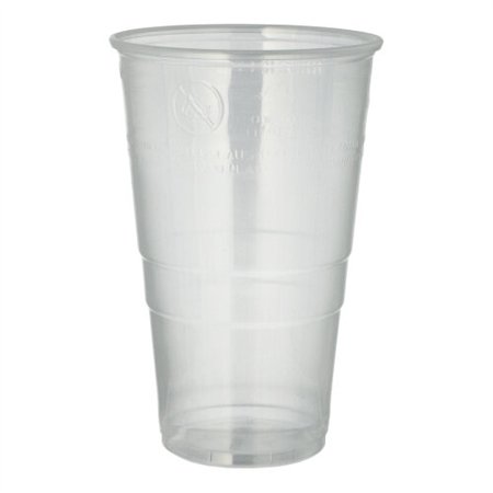Drinkbeker voor bier PP 0,5 l Ø 9,5cm x 14,8cm Transparant met schuimkraag - Horecavoordeel.com