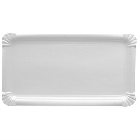 Schaaltjes Karton rechthoekig 18cm x 33cm Wit - Horecavoordeel.com