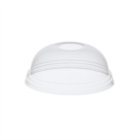 Deksels Polarity PLA rond Ø 9,5cm x 4,5cm Glashelder met gat - Horecavoordeel.com
