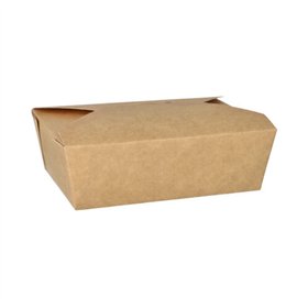 Kartonnen lunchboxen 750ml 5cm x 14cm x 10cm Bruin - Horecavoordeel.com