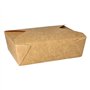 Kartonnen lunchboxen 1600ml 6,5cm x 20cm x 14cm Bruin - Horecavoordeel.com