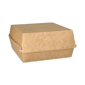 Hamburgerbox Karton van verse houtvezels 7,5cm x 14,5cm x 14,5cm