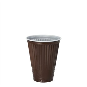 Termobekers voor automaten PS 0,15 l Ø 7,03cm x 8,73cm Bruin / Wit - Horecavoordeel.com