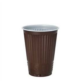 Termobekers voor automaten PS 0,18 l Ø 7,03cm x 8,99cm Bruin / Wit - Horecavoordeel.com