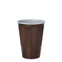 Termobekers voor automaten PS 0,18 l Ø 7,03cm x 8,99cm Bruin / Wit - Horecavoordeel.com
