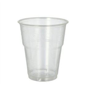Drinkbekers voor koude dranken PLA 0,3 l Ø 9,5cm x 11cm Glashelder met schuimkraag