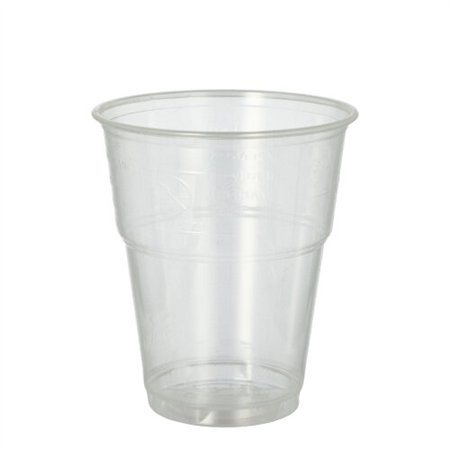 Drinkbekers voor koude dranken PLA 0,3 l Ø 9,5cm x 11cm Glashelder met schuimkraag - Horecavoordeel.com