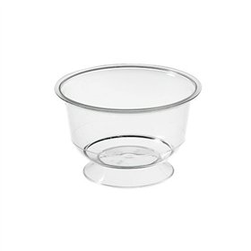 IJs en dessertschalen rond 200ml Ø 9,5cm x 5,5cm Glashelder - Horecavoordeel.com