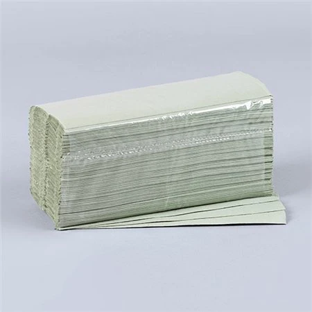 Blad Handdoekjes C-vouw 25cm x 33cm Groen 1-laags (20 x 180) - Horecavoordeel.com