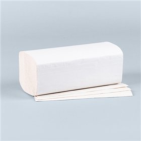 Blad Handdoekjes V-vouw 25cm x 23cm Wit Eco 2-laags (20 x 160) - Horecavoordeel.com