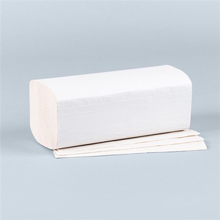 Blad Handdoekjes V-vouw 25cm x 23cm Wit Eco 2-laags (20 x 160) - Horecavoordeel.com