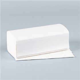 Blad Handdoekjes V-vouw 25cm x 23cm Wit Comfort 2-laags (20 x 160) - Horecavoordeel.com
