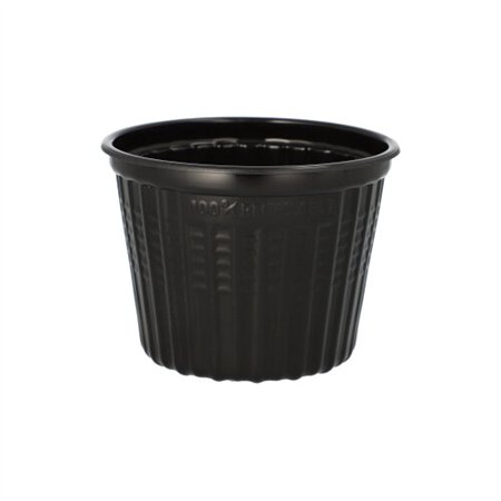 Snack- en soepbekers PP 500ml Ø 11,5cm x 8,5cm Zwart