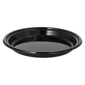 Borden PP 1-vaks Ø 22cm x 2,6cm Zwart - Horecavoordeel.com