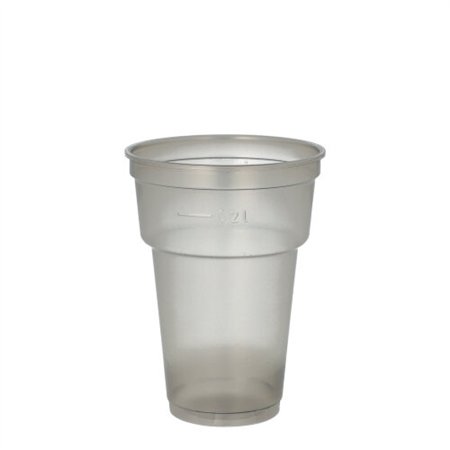 Drinkbekers herbruikbaar PP 0,2 l Ø 7,8cm x 10,4cm Grijs Onbreekbaar - Horecavoordeel.com