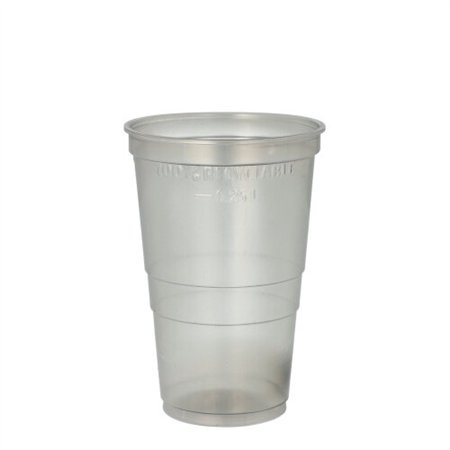 Drinkbekers herbruikbaar PP 0,25 l Ø 7,8cm x 10,4cm Grijs Onbreekbaar - Horecavoordeel.com
