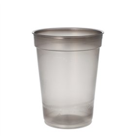 Drinkbekers herbruikbaar PP 0,4 l Ø 9,5cm x 12,1cm Grijs Onbreekbaar - Horecavoordeel.com