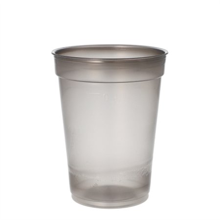 Drinkbekers herbruikbaar PP 0,4 l Ø 9,5cm x 12,1cm Grijs Onbreekbaar - Horecavoordeel.com