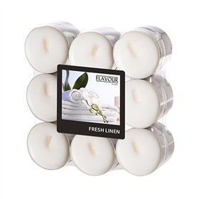 Geurkaars Flavour by GALA Ø 37,5mm x 16,6mm Wit - Fresh Linen