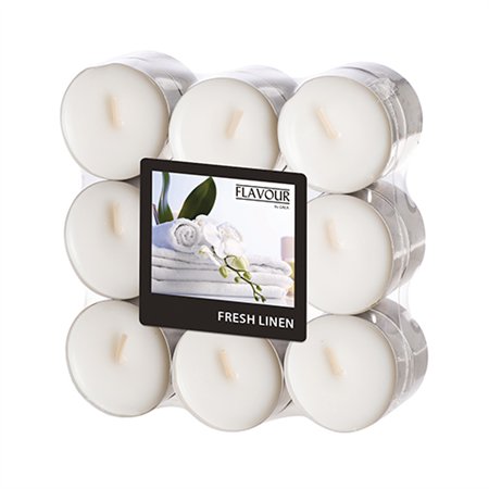 Geurkaars Flavour by GALA Ø 37,5mm x 16,6mm Wit - Fresh Linen