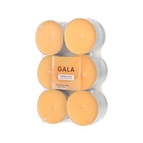 Geurtheelichten maxi Flavour by GALA Ø 58mm x 24mm Oranje - Sinaasappel