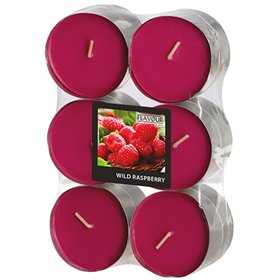 Geurtheelichten maxi Flavour by GALA Ø 58mm x 24mm wijnrood - Wild Raspberry