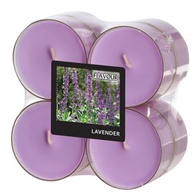 Geurtheelichten maxi Flavour by GALA Ø 59mm x 24mm Violet - Lavendel in behuizing van polycarb