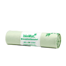 Compost zakken op zetmeelbasis bioMat 20 l 56cm x 44cm met handvatten - Horecavoordeel.com