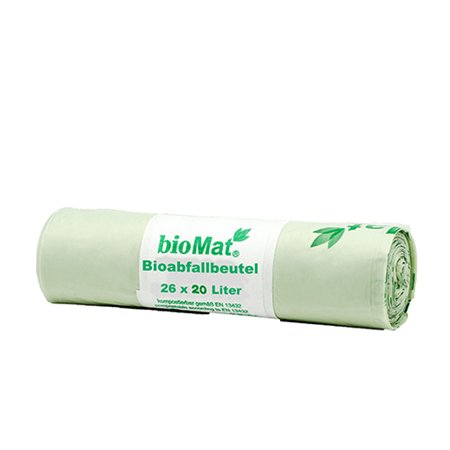 Compost zakken op zetmeelbasis bioMat 20 l 56cm x 44cm met handvatten