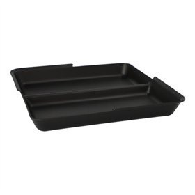 Borden herbruikbaar 2-vaks Circulplate 1000ml PP 23,4 x 23,4 x 2,95cm Zwart Circulware