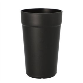 Bekers herbruikbaar PP rond 0,4 l Ø 8cm x 13cm Zwart Circulware - Horecavoordeel.com